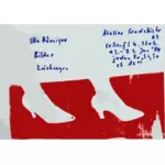 Cartaz com texto em alemão para uma exposição de arte